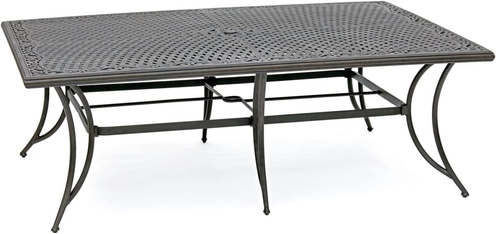 Manor 11-Piece Outdoor Dining Set with 4 Sling Swivel Rockers, 6 Stationary Chairs, and Rust Resistant Aluminum Rectangular Dining Table, Patio Dining Set for 10, Perfect for Patio or Backyard-3