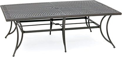 Manor 11-Piece Outdoor Dining Set with 4 Sling Swivel Rockers, 6 Stationary Chairs, and Rust Resistant Aluminum Rectangular Dining Table, Patio Dining Set for 10, Perfect for Patio or Backyard-3