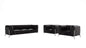 Three Piece Indoor Black Italian Leather Five Person Seating Set-0