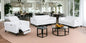 Three Piece White Italian Leather Six Person Seating Set-0