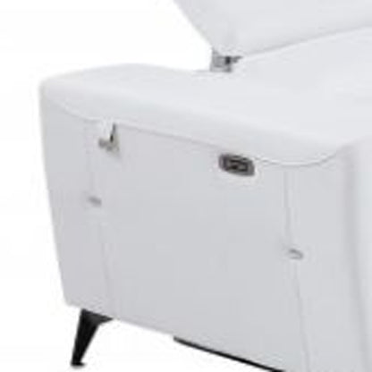 Three Piece White Italian Leather Six Person Seating Set-5