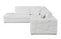 White Italian Leather Reclining L Shaped Two Piece Corner Sectional-0