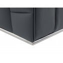 Dark Gray Italian Leather Reclining L Shaped Two Piece Corner Sectional-2