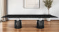 180" Black Marble Double Pedestal Base Dining Table-0