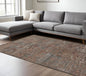 12' X 15' Red And Blue Wool Abstract Hand Knotted Area Rug-0