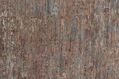 12' X 15' Red And Blue Wool Abstract Hand Knotted Area Rug-8
