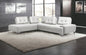 White Leather L Shaped Two Piece Seating Component-0