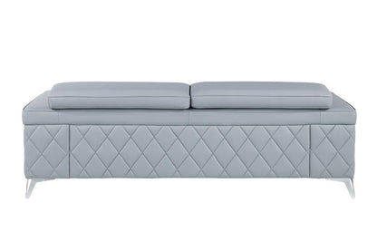 Three Piece Indoor Blue Five Person Seating Set-5