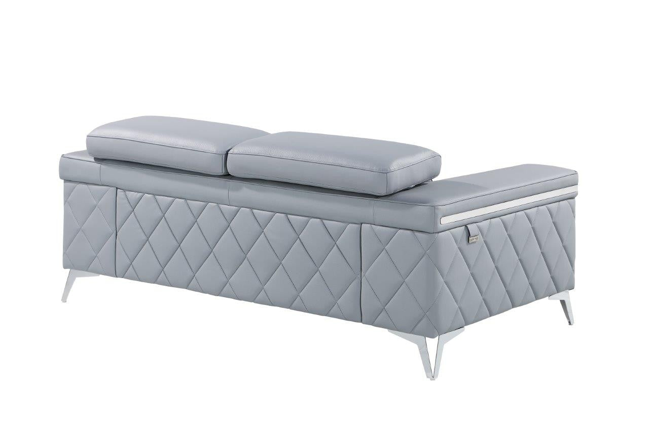 Three Piece Indoor Blue Five Person Seating Set-8