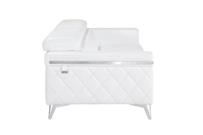 White Top Grain Leather Five Person Seating Set-6