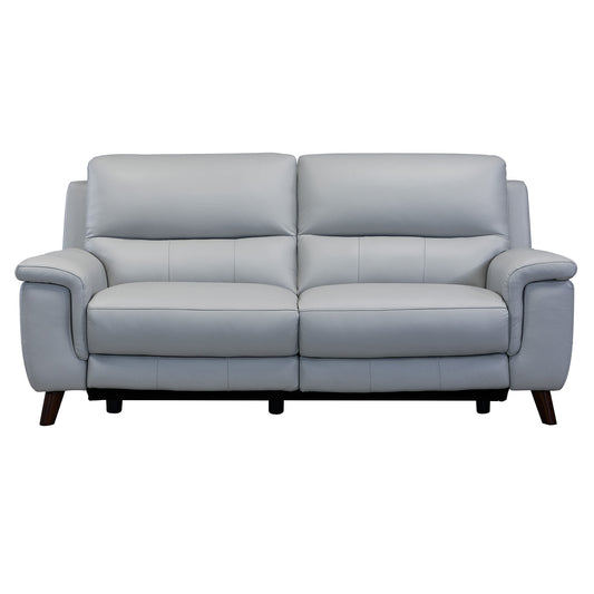 Three Piece Indoor Gray Leather Six Person Seating Set-0