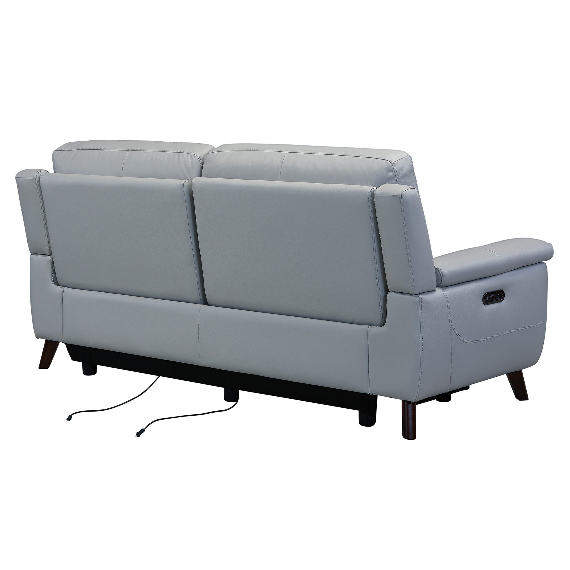 Three Piece Indoor Gray Leather Six Person Seating Set-3