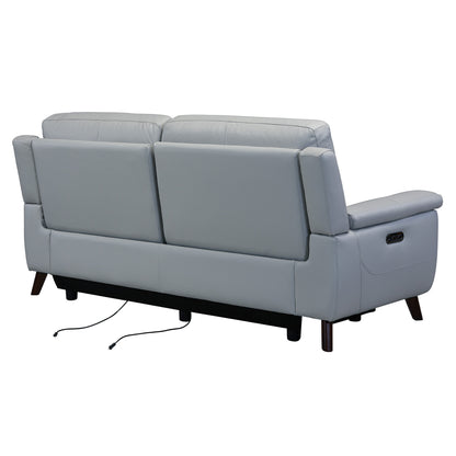 Three Piece Indoor Gray Leather Six Person Seating Set-3