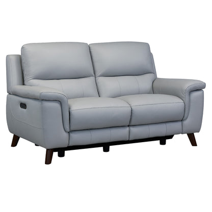 Three Piece Indoor Gray Leather Six Person Seating Set-4