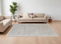 12' X 15' Ivory and Gray Abstract Hand Woven Worn Faded Area Rug-0
