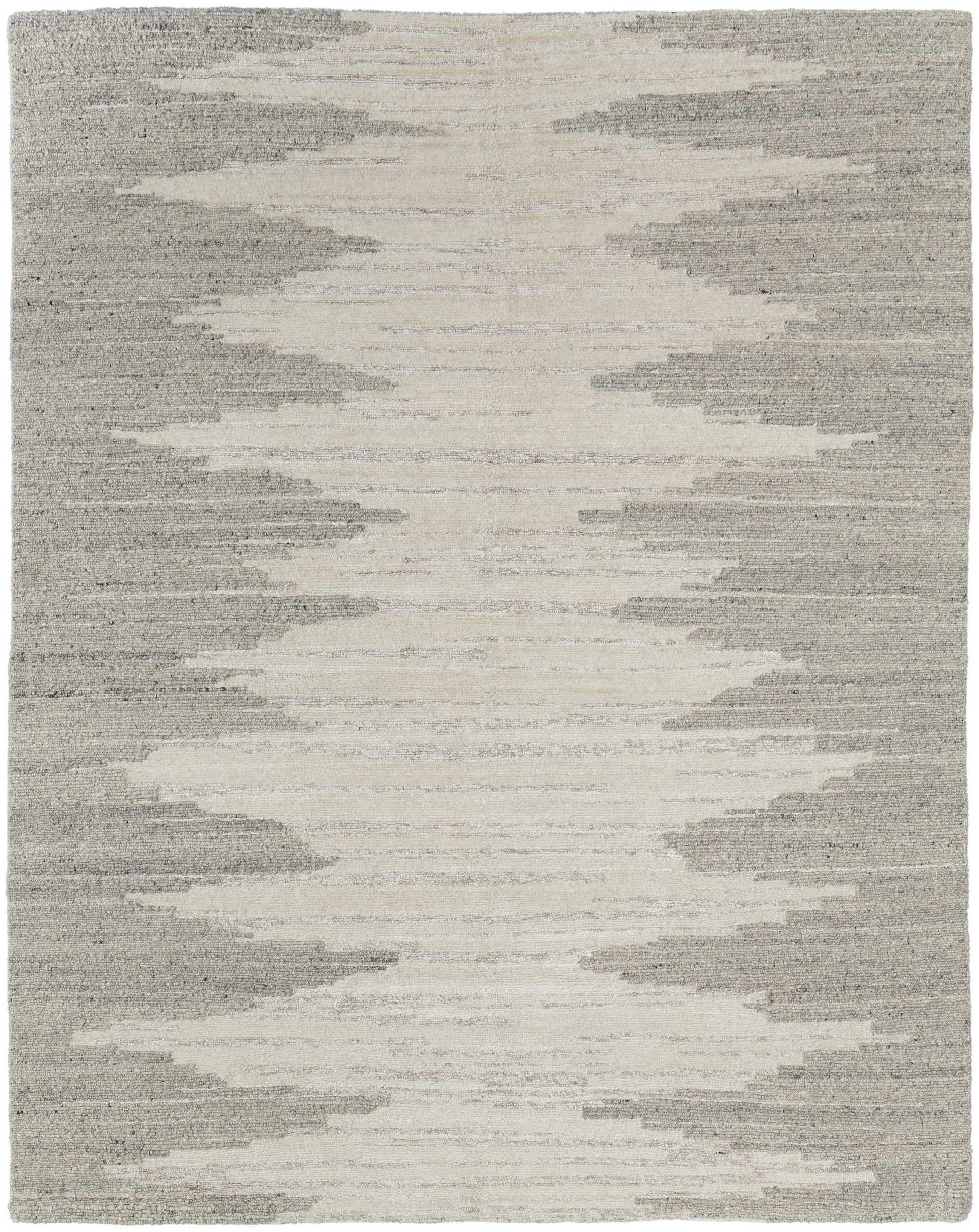 12' X 15' Gray and Ivory Ombre Hand Woven Area Rug-3