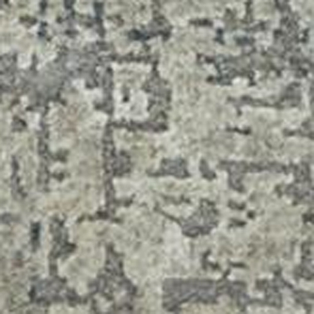 8' X 10' Gray Abstract Hand Knotted Area Rug-4