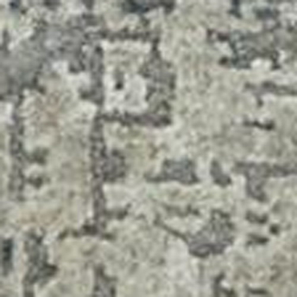 8' X 10' Gray Abstract Hand Knotted Area Rug-3