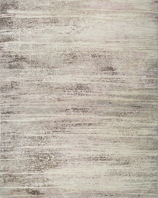 8' X 10' Brown Abstract Hand Knotted Area Rug-0