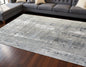 8' X 10' Ivory Beige and Gray Abstract Hand Knotted Area Rug-0
