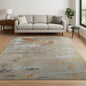 8' X 10' Blue Abstract Hand Knotted Area Rug-0
