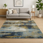8' X 10' Blue Abstract Hand Knotted Area Rug-0