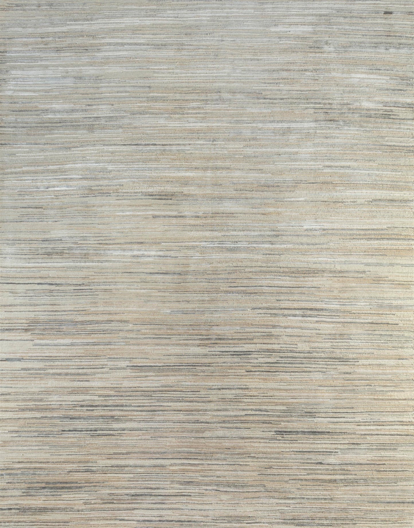 8' X 10' Beige Abstract Hand Knotted Area Rug-1