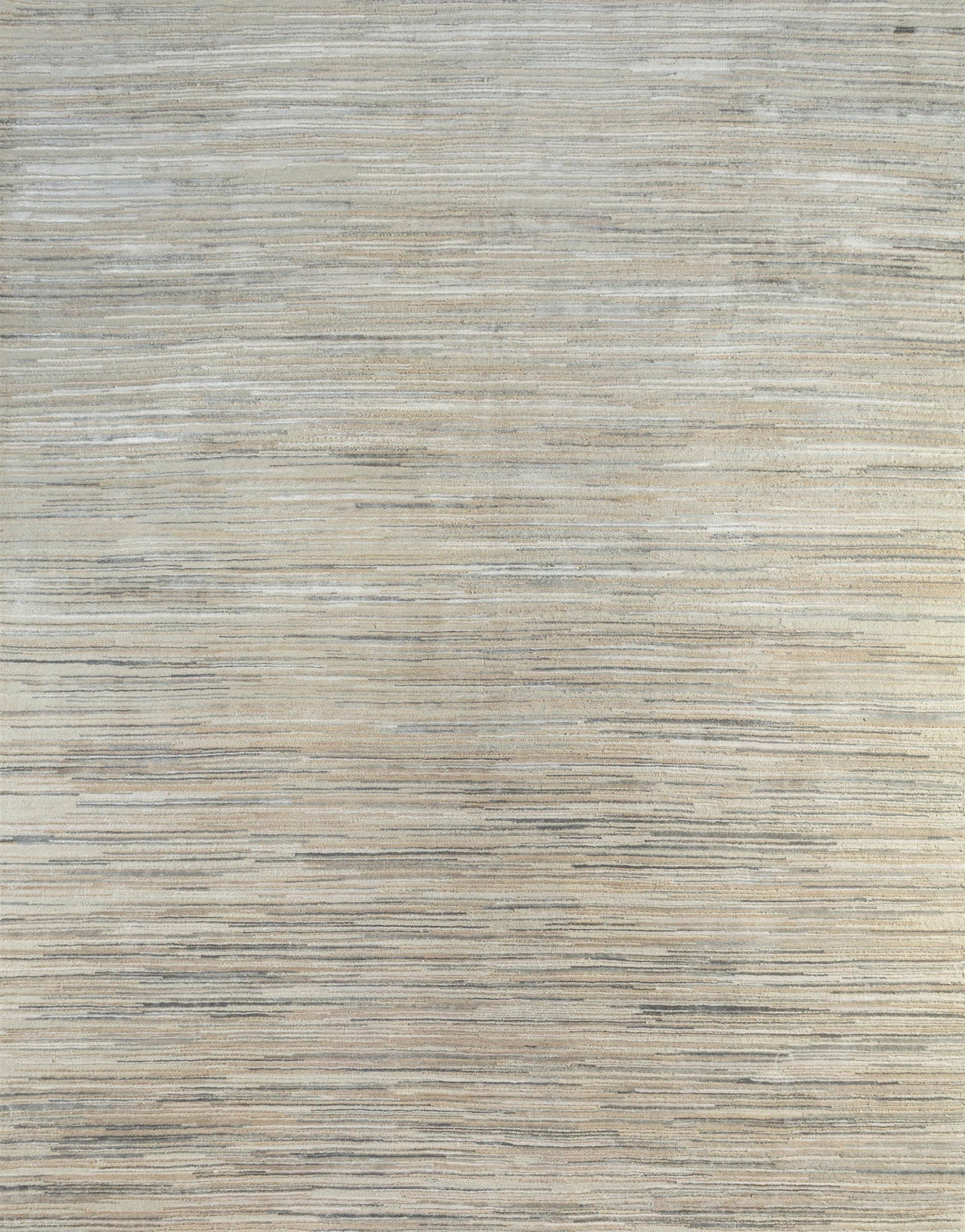 8' X 10' Beige Abstract Hand Knotted Area Rug-1