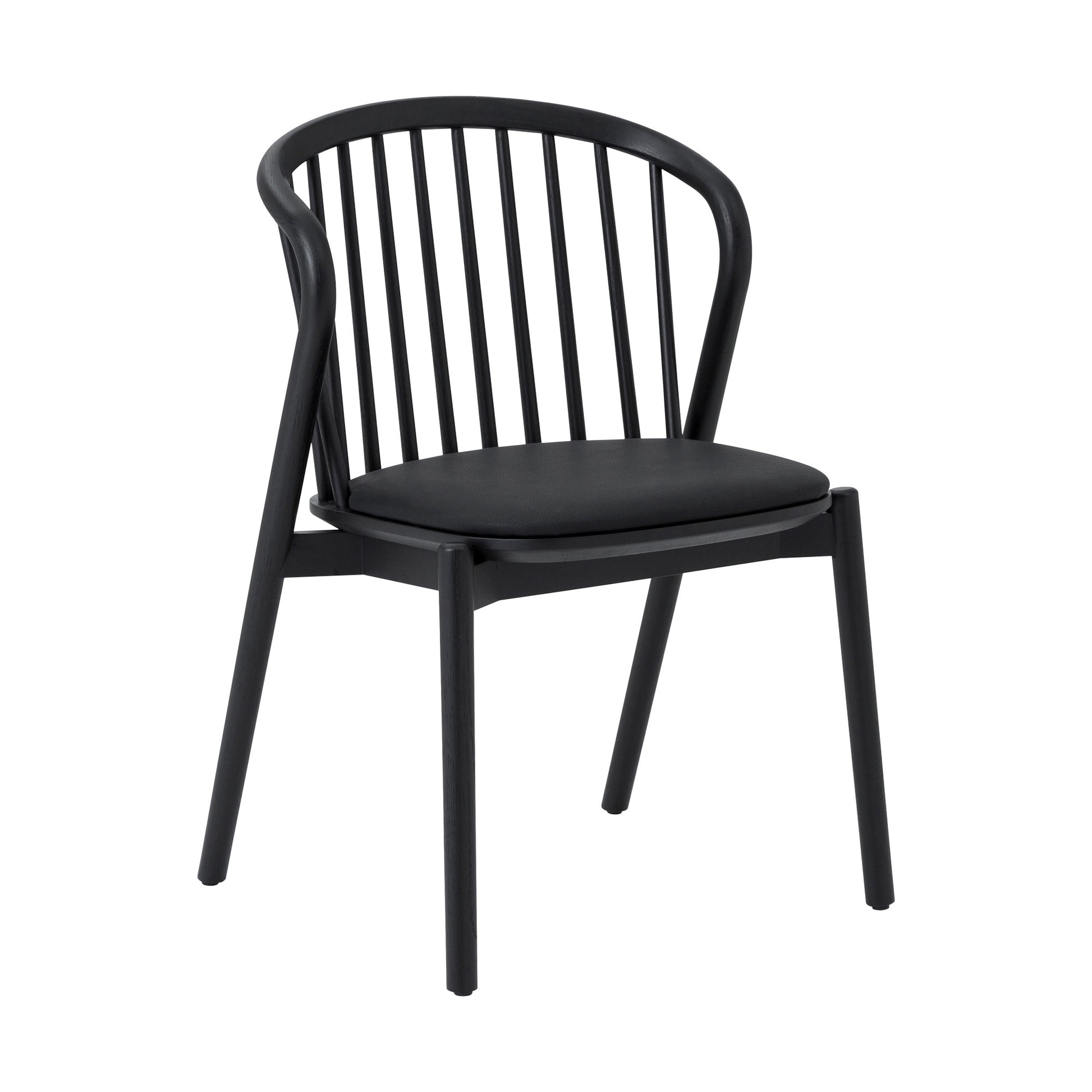 Six Piece Black Round Dining Set with Four Chairs and Sideboard-2