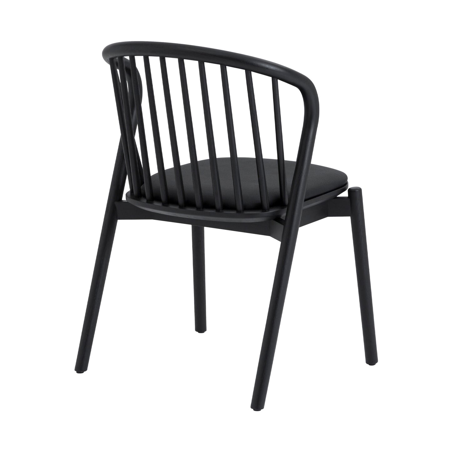Six Piece Black Round Dining Set with Four Chairs and Sideboard-3