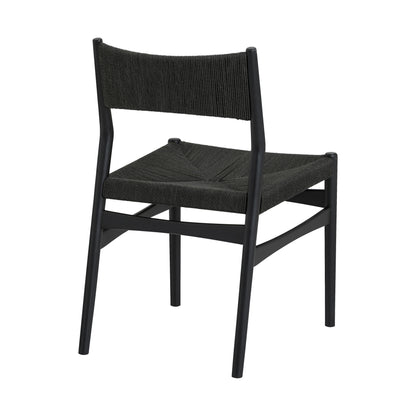Six Piece Black Round Dining Set with Four Chairs and Sideboard-3