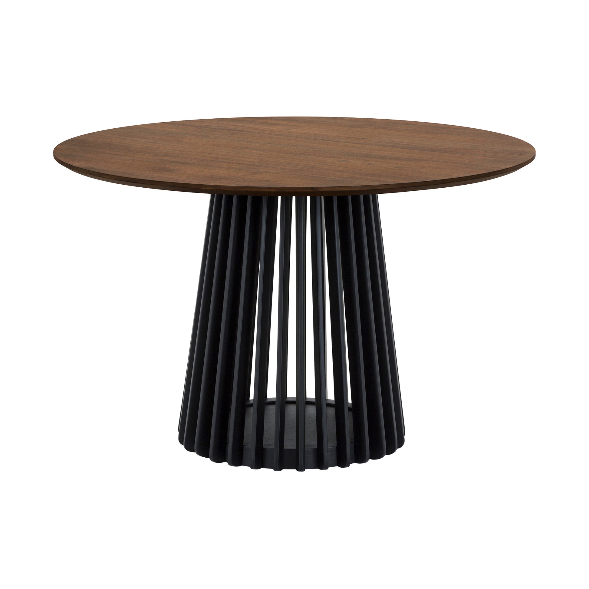 Six Piece Brown and Black Round Dining Set with Four Chairs and Sideboard-3