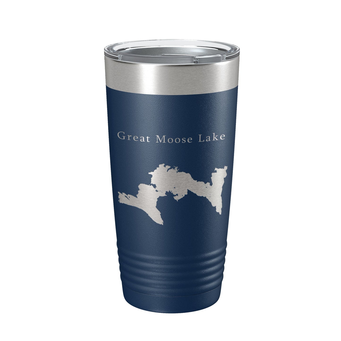 Great Moose Lake Map Tumbler Travel Mug Insulated Laser Engraved Coffee Cup Maine 20 oz-8
