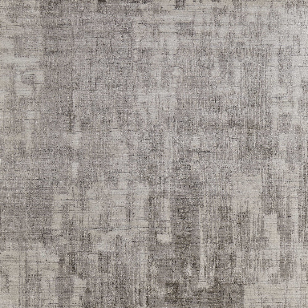 12' X 15' Gray And Ivory Abstract Hand Woven Distressed Area Rug-4