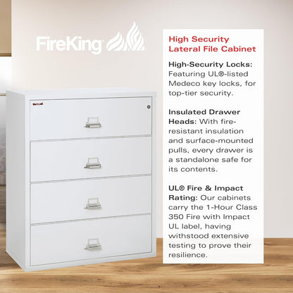 White 4 Drawer Fire Safe Lateral File-3