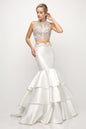 Beaded bodice 2 Piece Mermaid Gown-0