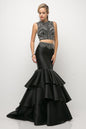 Beaded bodice 2 Piece Mermaid Gown-2