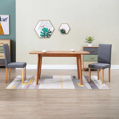 vidaXL Dining Chairs Side Chair with Solid Wood Legs for Home Kitchen Fabric-24