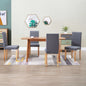 vidaXL Dining Chairs Side Chair with Solid Wood Legs for Home Kitchen Fabric-23
