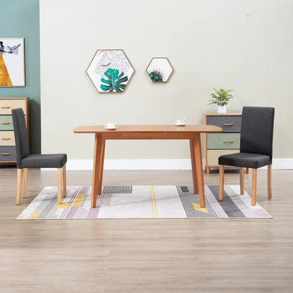 vidaXL Dining Chairs Side Chair with Solid Wood Legs for Home Kitchen Fabric-17