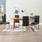vidaXL Dining Chairs Side Chair with Solid Wood Legs for Home Kitchen Fabric-16