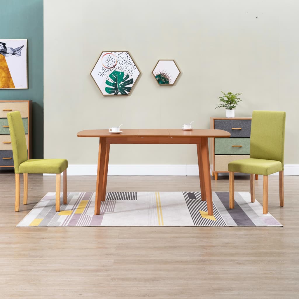 vidaXL Dining Chairs Side Chair with Solid Wood Legs for Home Kitchen Fabric-20