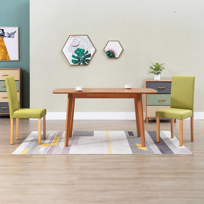 vidaXL Dining Chairs Side Chair with Solid Wood Legs for Home Kitchen Fabric-20