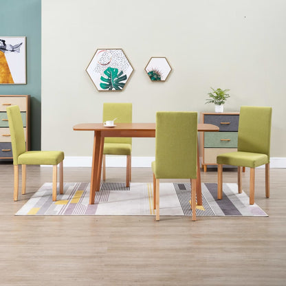 vidaXL Dining Chairs Side Chair with Solid Wood Legs for Home Kitchen Fabric-21