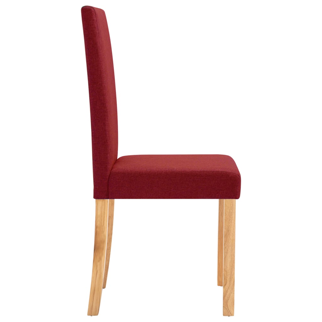 vidaXL Dining Chairs Side Chair with Solid Wood Legs for Home Kitchen Fabric-3