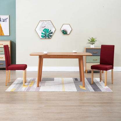 vidaXL Dining Chairs Side Chair with Solid Wood Legs for Home Kitchen Fabric-30