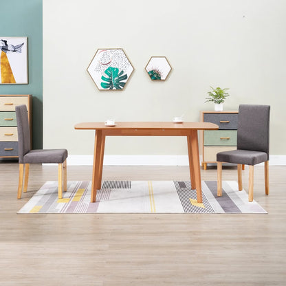 vidaXL Dining Chairs Side Chair with Solid Wood Legs for Home Kitchen Fabric-26