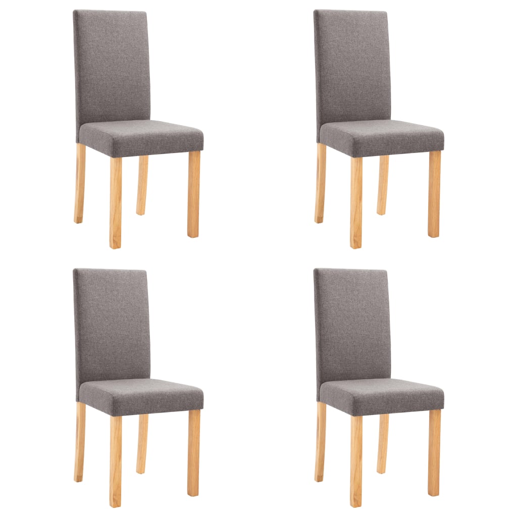 vidaXL Dining Chairs Side Chair with Solid Wood Legs for Home Kitchen Fabric-4