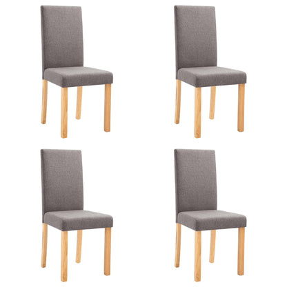 vidaXL Dining Chairs Side Chair with Solid Wood Legs for Home Kitchen Fabric-4