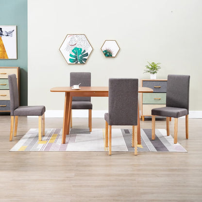 vidaXL Dining Chairs Side Chair with Solid Wood Legs for Home Kitchen Fabric-25